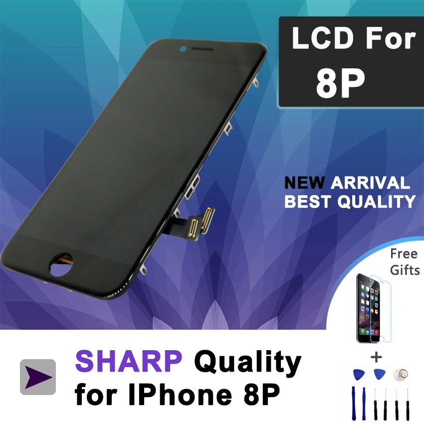 

10pcs For SHARP For iPhone 8 Plus 8P LCD Screen Display 5.5 inch with Touch Screen Digitizer Assembly No Dead Pixel Free Tools