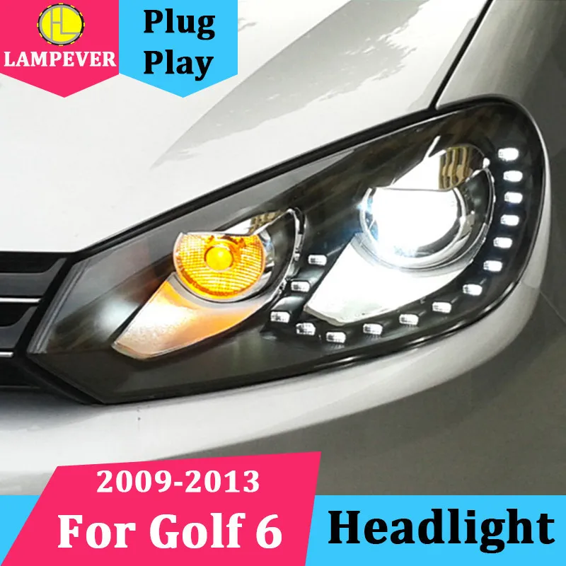 Фары для VW golf 6 MK6 Gti R20 фары 2009 2013 светодиодный гольфа светодиодные точечные ДХО