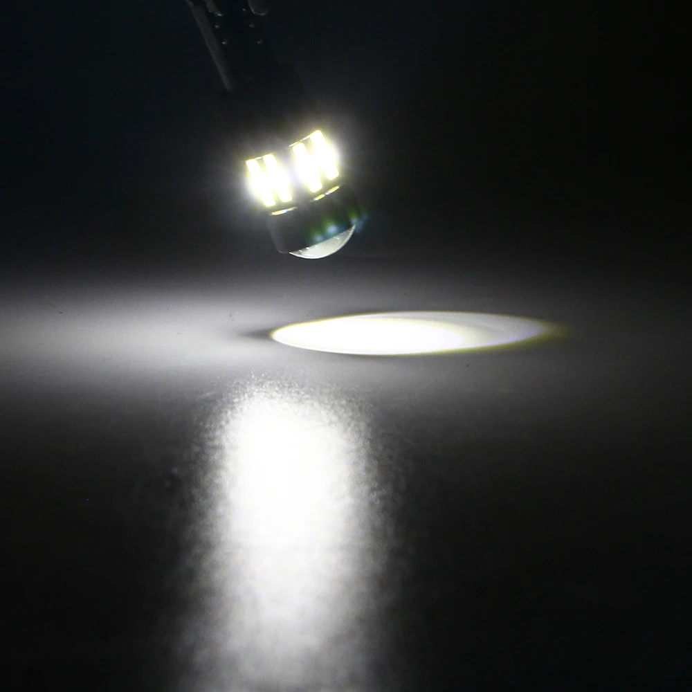 50 шт./лот T10 7014 10 SMD светодиодный с объективом Canbus Error Free Габаритные огни автомобильный горизонтальный Клин Парковка лампы ствол лампы 12 V