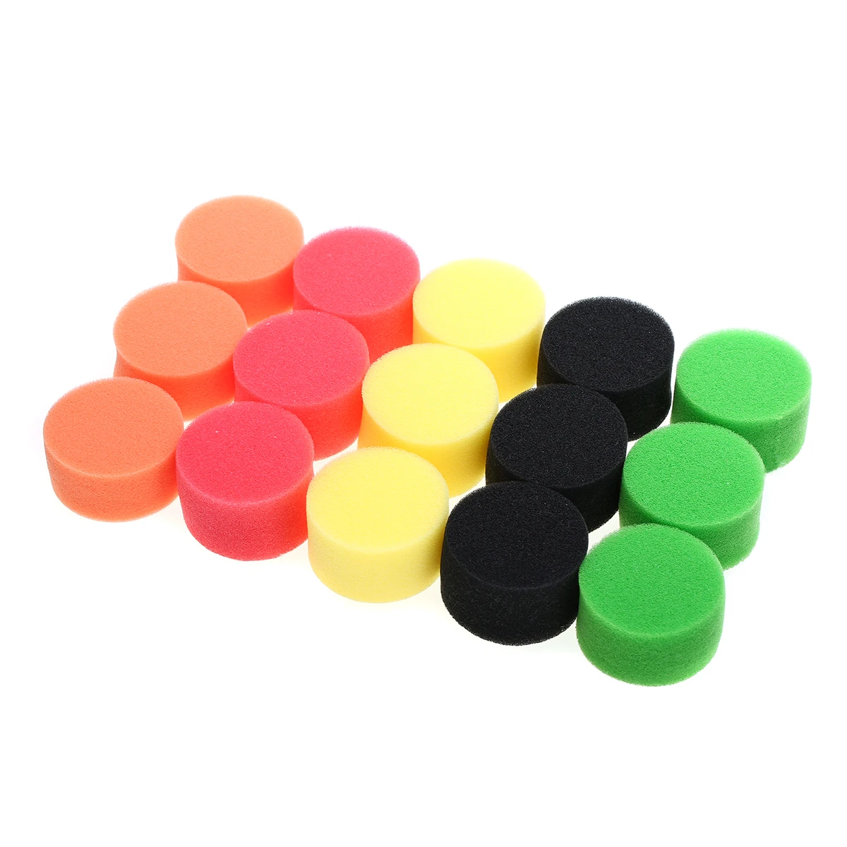 16pcs 2 inch Flat Sponge Buffing Pad Polishing Pads with Plate Set for Car Polishing Maintenance Accessories