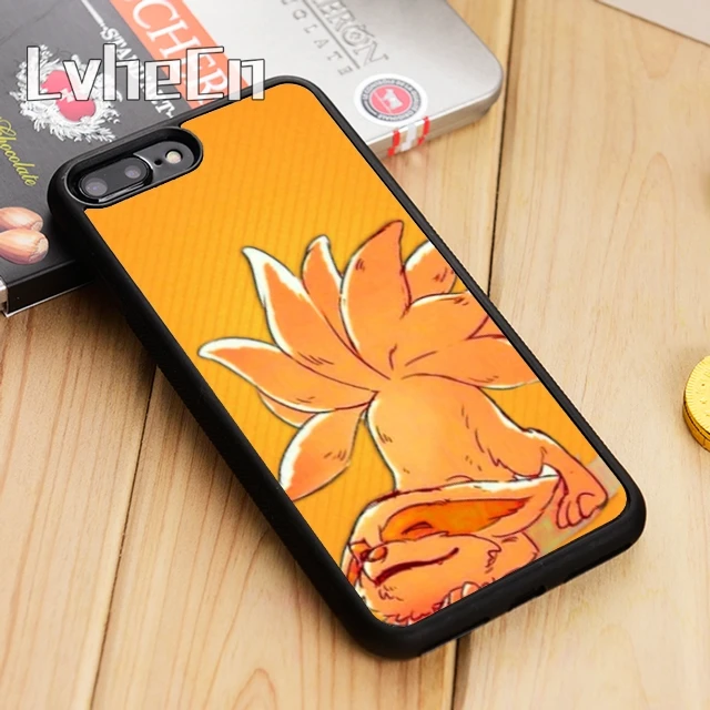 

LvheCn Cute Kurama Naruto Phone Case Cover For iPhone 4 5 5s SE 5C 6 6s 7 8 10 X Samsung Galaxy S5 S6 S7 edge S8 S9 plus note 8