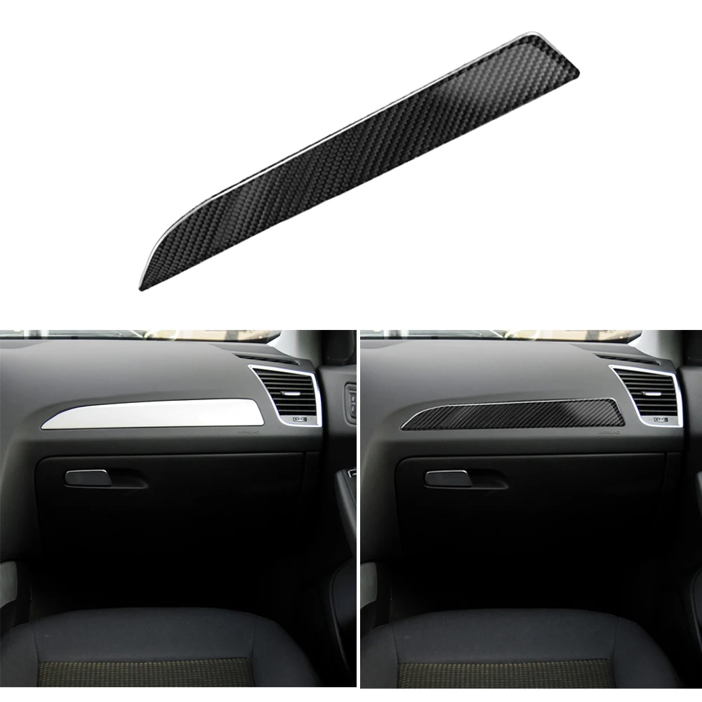 Углеродное волокно левой стороны водителя приборной панели декор крышка отделка наклейка для Audi A4 B8 09-16