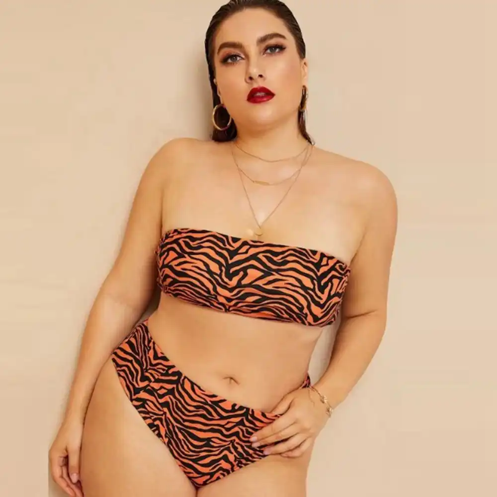 plus size leopard bathing suit