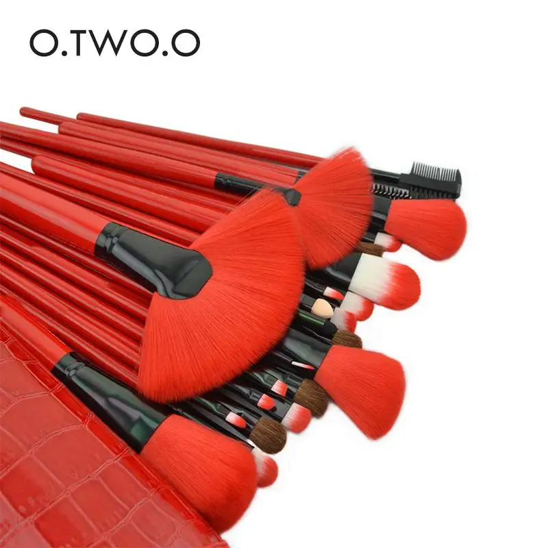 

O.TWO.O 24pcs Professional Makeup Brushes Set High Quality Make Up Brushes Full Function Studio Synthetic Make-up Tool Kit