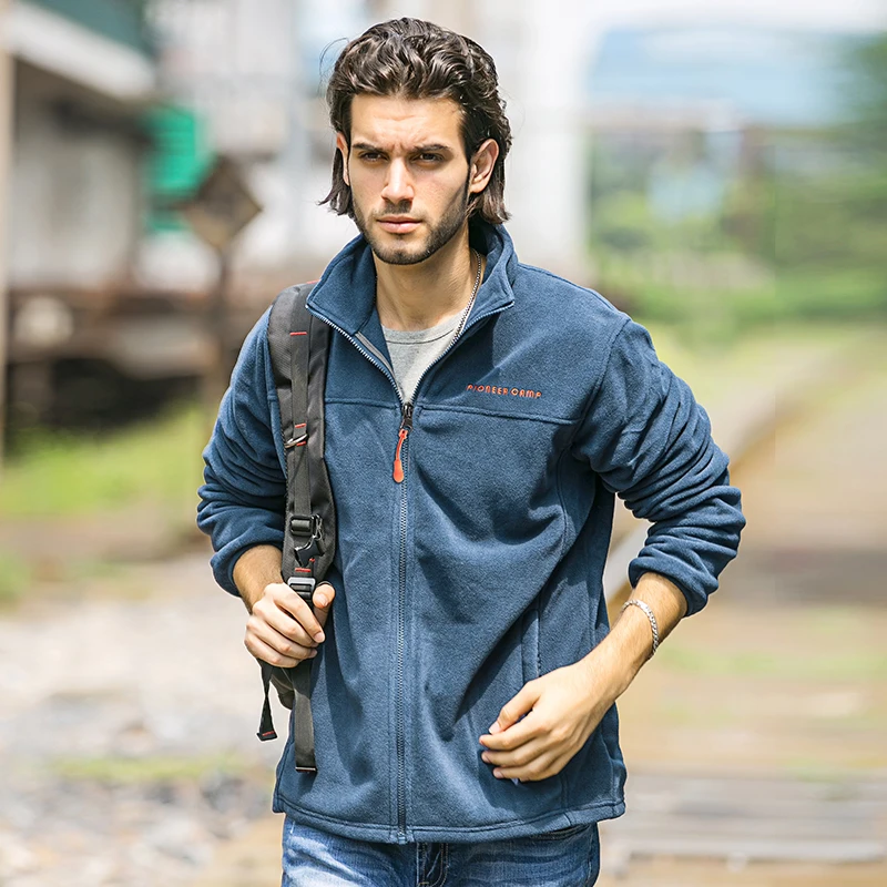 price cut Pioneer Camp fleece warm jacket men brand clothing autumn winter coat male top quality outerwear fo