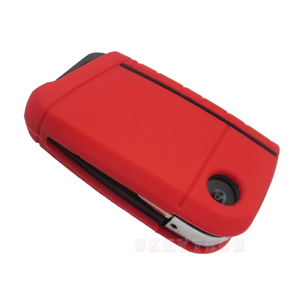 2017 Silicone Key Bag 3 Buttons for VW VOLKSWAGEN Golf 7 GTI Flip Remote Key Protector Cover Cases Car Accessories Free Shipping (6)