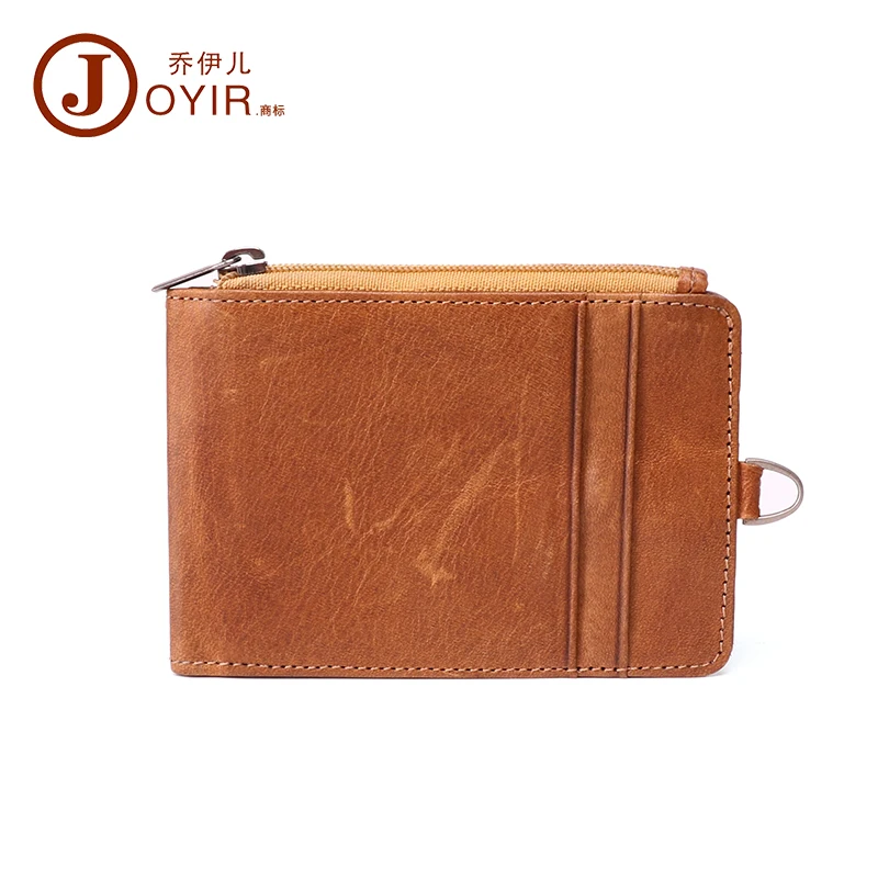 Men Genuine leather Slots card id holders Wallet Crazy horse leather Purse coin wallet card holder soft Retro Business men bag