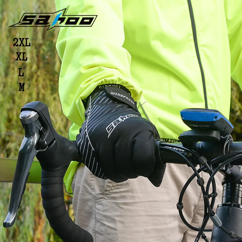 

SAHOO Protective Windproof Warm Gloves Bike Winter TouchScreen Sports Warm Full Finger Glove Riding Cycling Winter Warm Glove