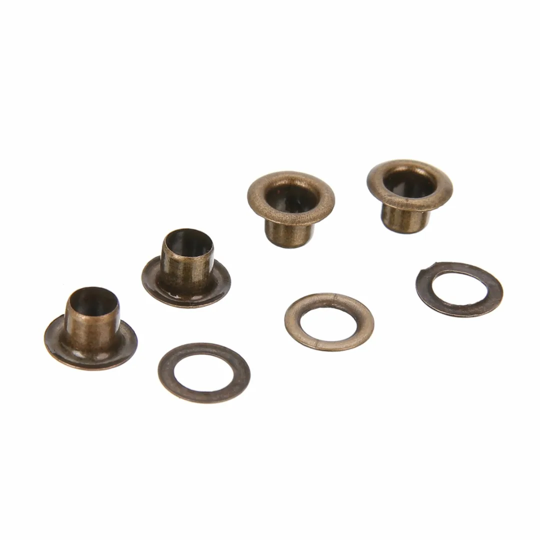 4mm 2pcs Grommet Installation Setting Tools+ Leather Hole Punch + 80 Eyelets DIY Sewing Accessory Mayitr