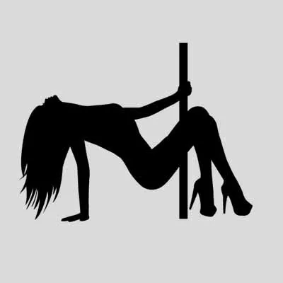 Pole dance sex girlSexy hot girl bikini tease Wall font b Sticker b font Home Decor