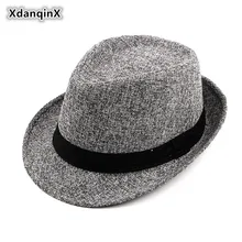 XdanqinX элегантная Ретро Мужская шляпа Fedoras Jazz Весна Осень Модные Винтажные простые тренды Джентри шляпы для пар для мужчин и женщин