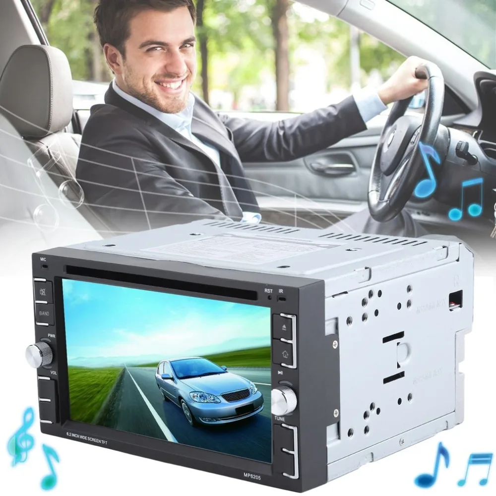 

(Ship From DE)6.2 Inch Car Radio DVD CD MP3 Player Double Din Bluetooth Car Stereo Music Player 6205 EU Plug Car Accessories NEW