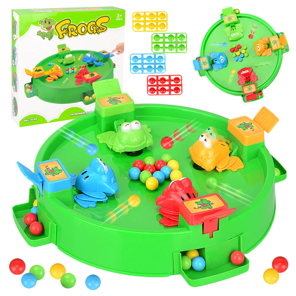 

New Funny board games Frog eating/ grabbing beans game Family game Parent-child entertainment and interactive table game toys