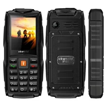 Оригинал VKWorld Новый Каменный V3 IP68 Водонепроницаемый 2.4 дюймов Мобильный телефон GSM FM Русская Клавиатура 3 СИМ-Карты Слот 3000 мАч мобильный телефон