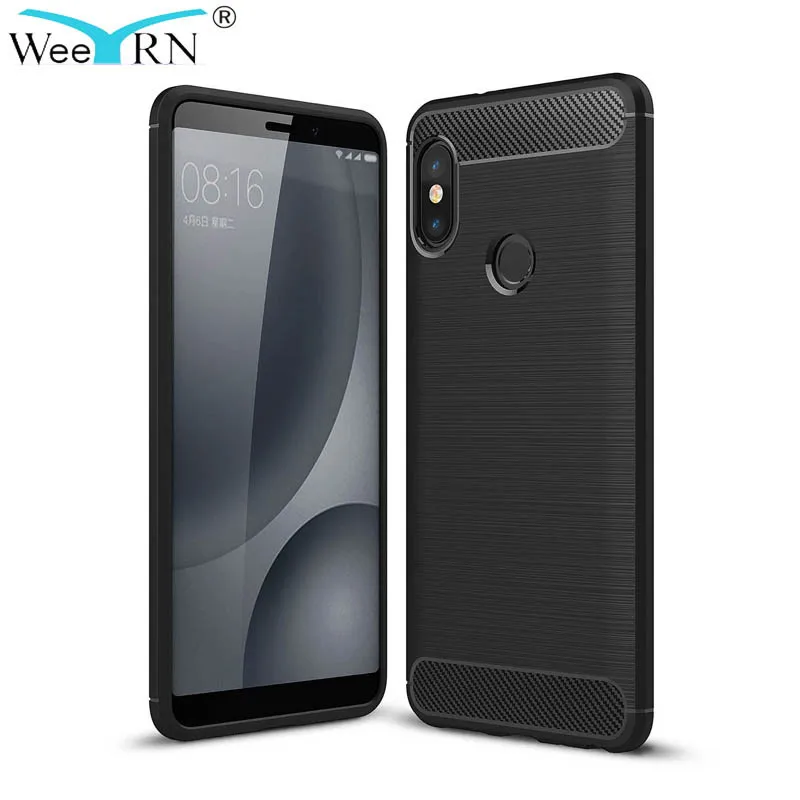 

WeeYRN Funda Xiaomi Redmi note 5 Pro Redmi note 5 Luxury Case Carbon Fiber Soft Silicone TPU Brushed Cover Xiaomi Redmi note 5