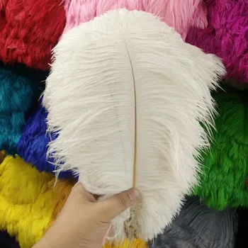 

Hot sale 100PCS pretty 30-35cm/12-14 inches high quality white ostrich feather Plume wedding decoration craft /DIY accessories