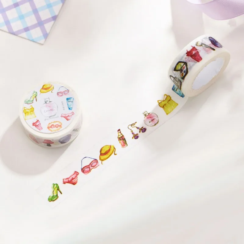 

1 x Girl perfume Lipstick washi tape 2cmX10m tape children like DIY Diary decoration masking tape stationery scrapbooking tools