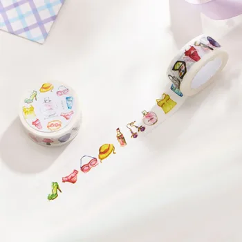 

1 x Girl perfume Lipstick washi tape 2cmX10m tape children like DIY Diary decoration masking tape stationery scrapbooking tools
