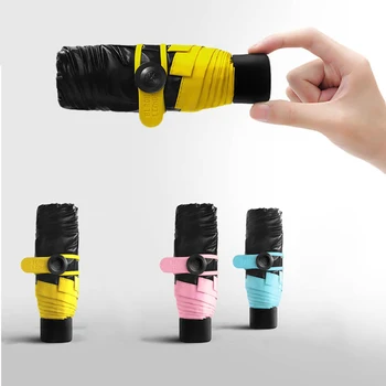 

Small Fashion Folding Umbrella Mini Pocket Parasol For Women Man Sunny And Rainy Umbrellas Anti-UV Waterproof Travel Umbrella