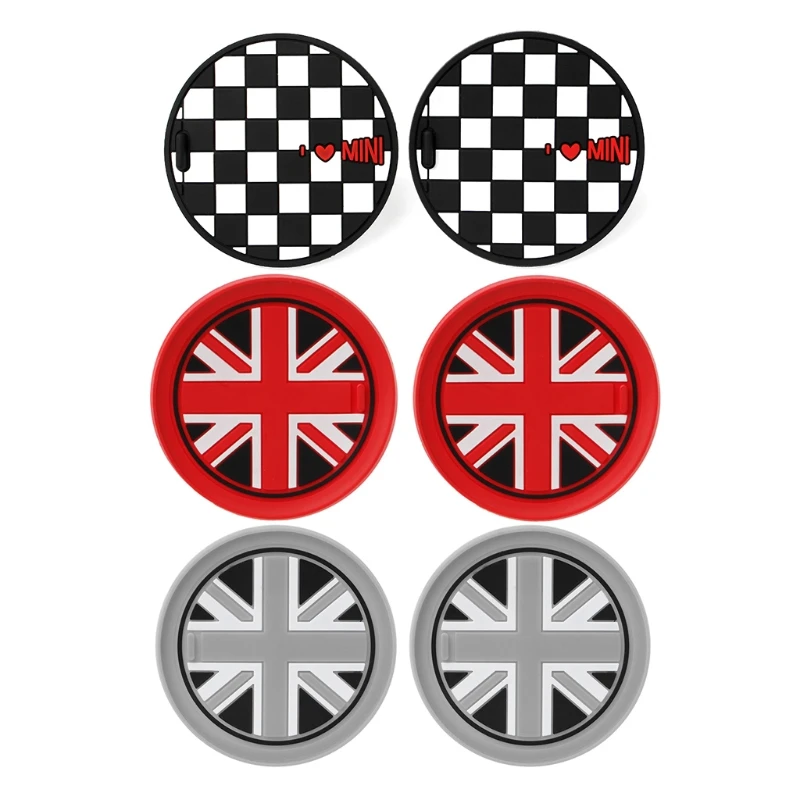 

New 1Pc 7.2/7.7cm Silica Gel Car Cup Anti-slip Pad Mat For BMW Mini Cooper 2011 2012 2013 R55 R56 Red/Grey/White and Black