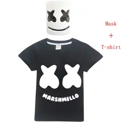 Marshmello маска диджея толстовка хлопок 2019 Лето Baldi молодежи обувь для мальчиков девочек хлопковая Футболка Школьный костюм детей 14 лет костюмы