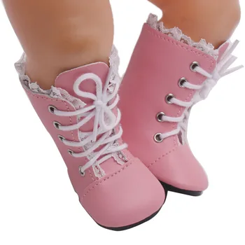 

Popular pink strap boots are suitable for 43-cm baby dolls and 18-inch girl shoe accessories as gifts for dolls g56
