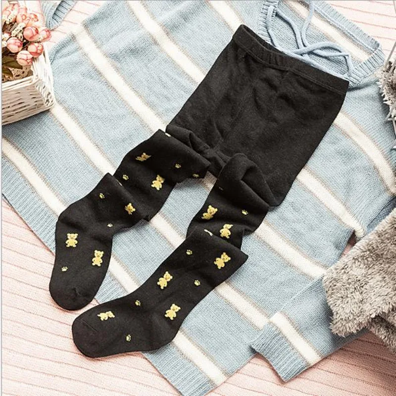 Girls Baby Tights Pantyhose Spring Autumn Cotton Bears Tight 4