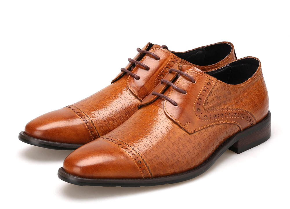 Мужская обувь из натуральной кожи коричневого цвета; коллекция года; повседневная мужская обувь в итальянском стиле; модельные туфли для свадьбы и бизнеса; модная мужская обувь на плоской подошве