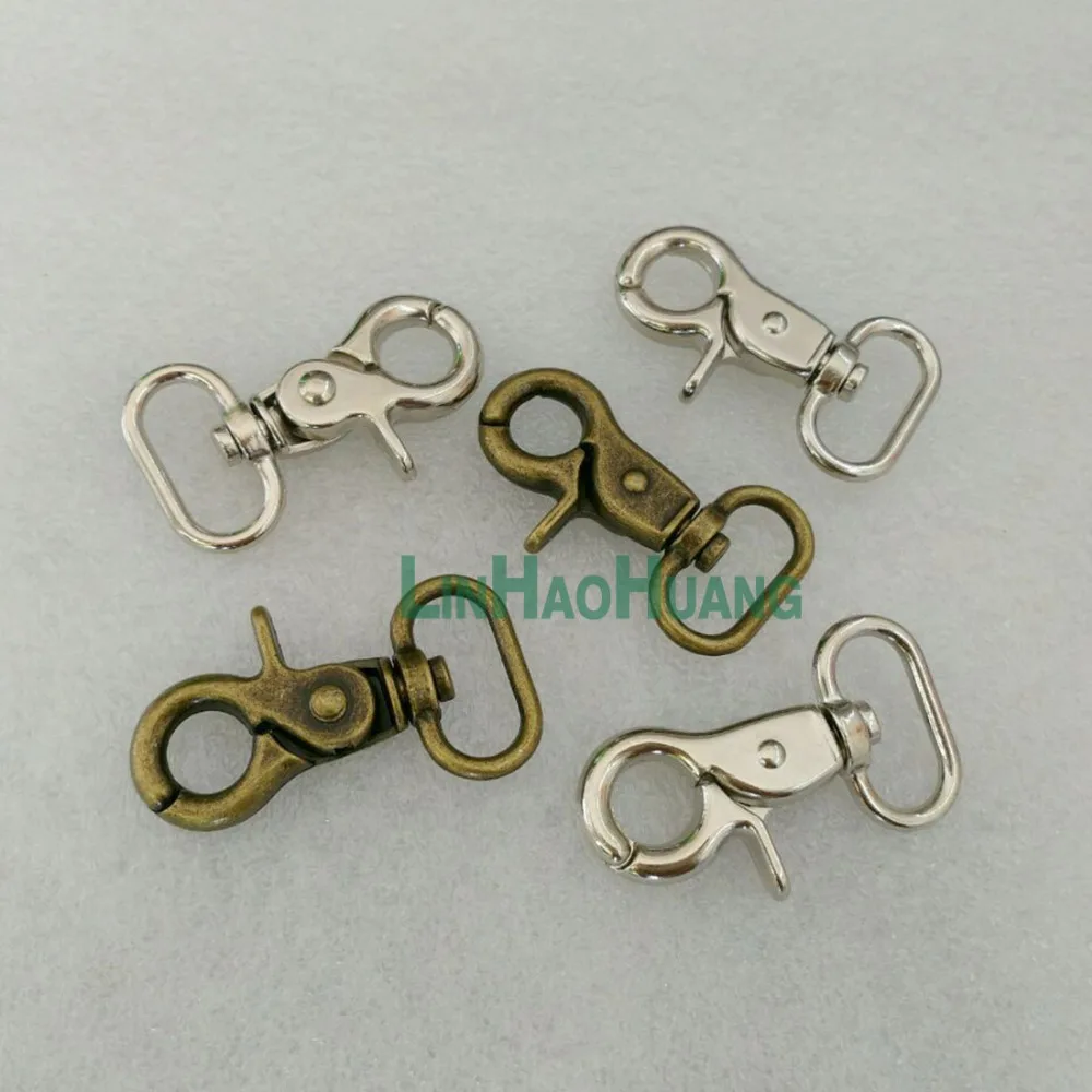 

30pcs/lot 19.5mm 0.8 inch nickle/Bronze color Alloy Swivel Clasps Snap Key Hooks DIY Key Chain Ring Free Shipping
