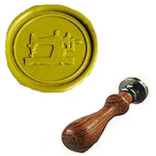 Mdlg Винтаж Вышивание пользовательской машине изображение логотипа свадебные приглашения Воск уплотнительное штамп палисандр ручки комплект