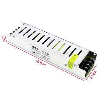 

JOOLONPOR High Quality Metal Shell Power Supply DC 12V Adapter LED Driver Lighting Transformer Ac to Dc 12V 10A 120W Power
