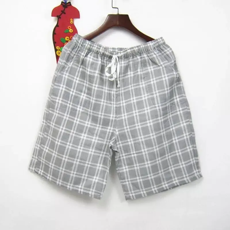 Various Summer Plaid Short Sleep Bottoms Women Men Sleepwear Pants Soft Home Shorts Couple Casual Pajamas Pants Beach Trousers