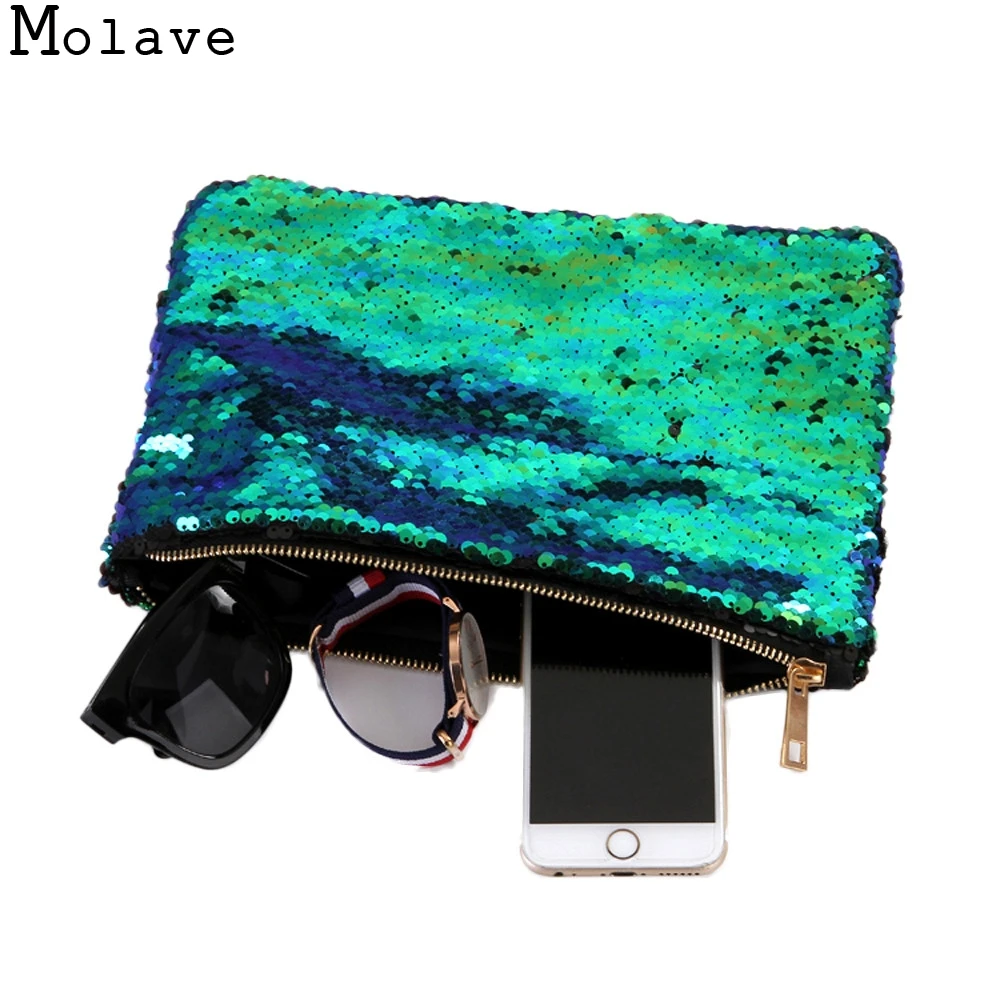 

MOLAVE wallet Women Double Color Sequins Card Holder Purse fashion Mini high quality new wallet female famous dec20