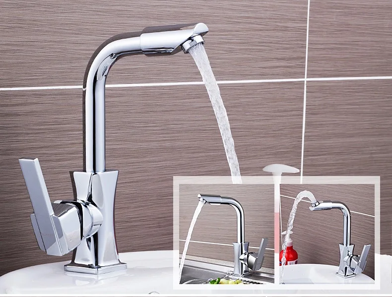 

Free shipping DONA Sanitary ware single handle deck mounted basin faucet with high quality bathroom basin faucet