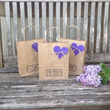 

21X27X11cm Large Lraft Paper Bags with Handle. Paper Bride to be gift bag with handle.wedding gift bags with bow
