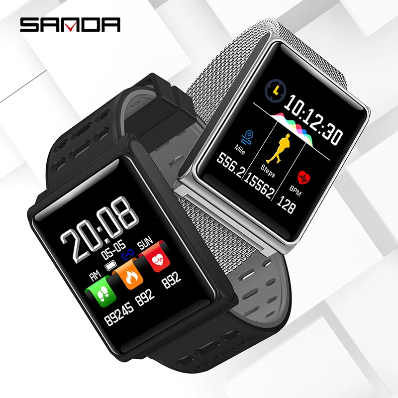 

Silicone & Mesh Smart Watch N98 IP67 Waterproof Heart Rate Monitor Blood Pressure Men Women Smartwatch For IOS Android