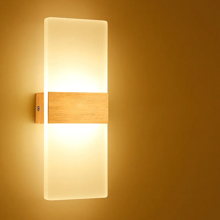 

12W LED Wall Sconce Lamp Acrylic Bedside Light Fixture SMD 5730 Brushed Lobby Hotel Aisle