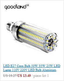 Светодиодный E27 кукурузная лампа 50 Вт 35 Вт 25 Вт Светодиодный светильник 110 В 220 В светодиодный светильник E39 E40 большая мощность для наружного освещения квадратной игровой площадки