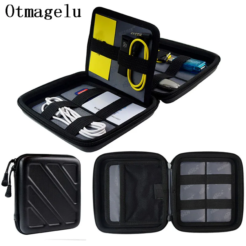 Electronic Digital Product Storage Bag Box For Home Travel Organizer Cover For Data Cable Charger Zip Lock Storage Bag  EVA Case8