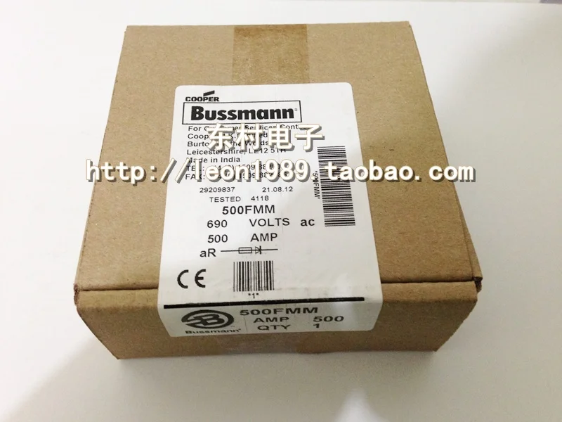 [SA] предохранитель BUSSMANN 500 FMM 500A 690V BS88: 4 предохранители