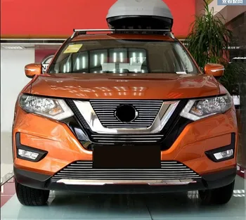 

Aluminum Front Grille Around Trim Racing Grills Trim FITS 2017 Nissan Rogue X-trail 3PCS