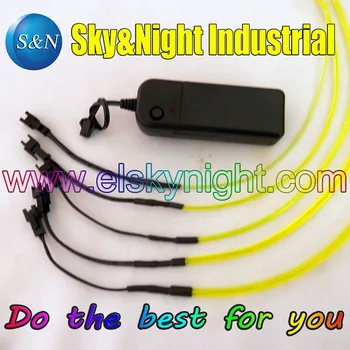 

Kelly-EL Wire Sample (1.4/2.3/3.2/4.0/5.0mm) with One PC 3V Inverter+Free shipping