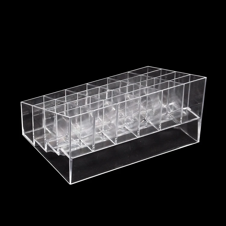 Wholesale-4Pcs-Clear-View-Lipstick-Cosmetics-Display-Stand-Holder-Tray-24-Compartments