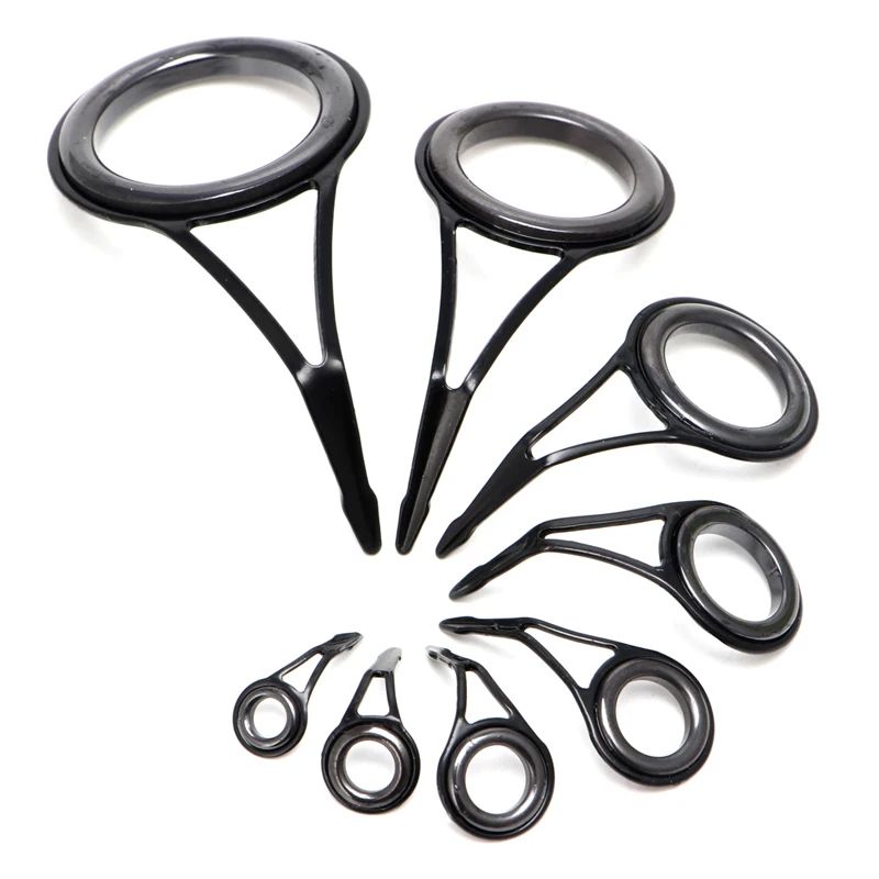 

[OOTDTY] 2017 8 Size Fishing Rod Guide Tip Top Ring Circle Pole Repair Kit Set Fishing 8pcs APR07_17