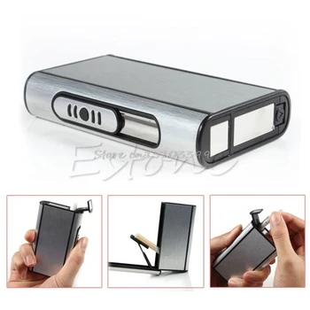 

Metal Box Aluminum Pocket Cigarette Case Automatic Ejection Holder Tool Bag Box Drop Ship