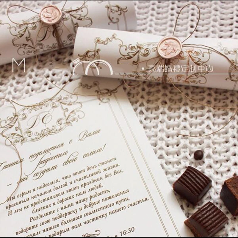  100Pcs /Lot Customized Personalized Creative Roll Box Packed Luxury Wedding Invitations Phtography  - 32518231318