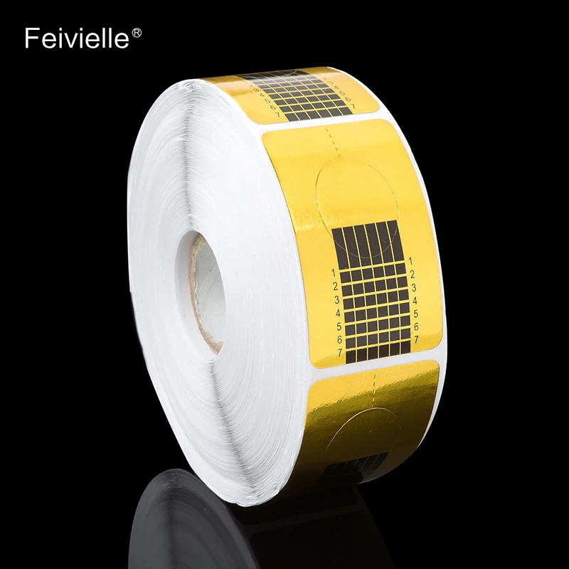 Feivielle хит 100 шт Профессиональные формы для ногтей акриловая Кривая Наращивание