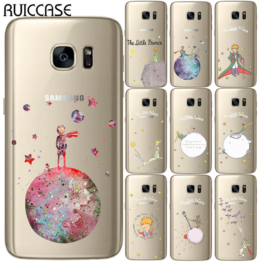 Мягкий чехол Little Prince из ТПУ для Samsung Galaxy J3 J5 J7 J2 Prime S5 Mini S6 S7 Edge S8 S9 S10 Plus E S10E задняя