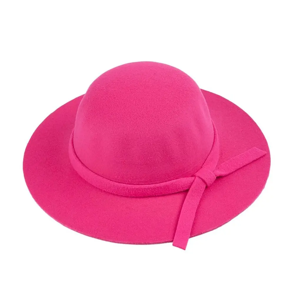 Осенне-летняя фетровая шляпа от солнца, Женская винтажная шляпа с широкими полями, шляпа от солнца, фетровая шляпа, Женская пляжная Панама с защитой от ультрафиолета, шапки, подарок - Цвет: 7