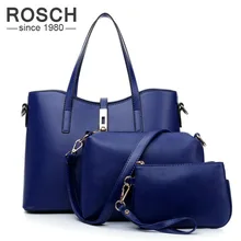 Diseñador famoso Mujeres Bolsas 2017 Mujeres de La Manera Bolsos Del Mensajero Del Bolso de Asa Superior Conjunto de Cuero de LA PU Compuesto Bolsa de 3 Sets
